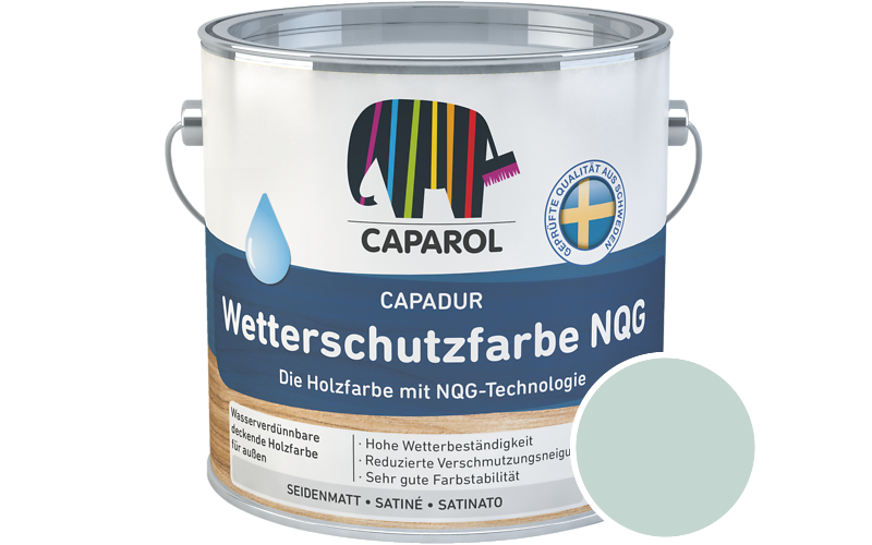 Caparol Capadur Wetterschutzfarbe NQG 5L Holzfarbe fr auen / Getnt im Farbton Patina 60