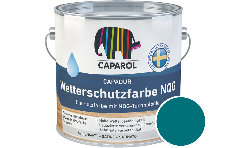 Caparol Capadur Wetterschutzfarbe NQG 750ml Holzfarbe fr auen / Getnt im Farbton Peru 30