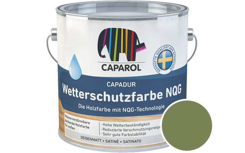 Caparol Capadur Wetterschutzfarbe NQG 750ml Holzfarbe fr auen / Getnt im Farbton Pinie 40