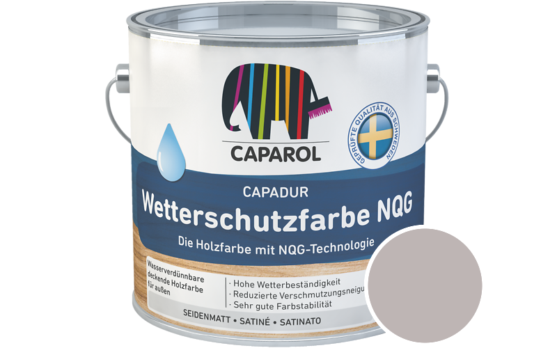 Caparol Capadur Wetterschutzfarbe NQG 750ml Holzfarbe fr auen / Getnt im Farbton Quarz 15