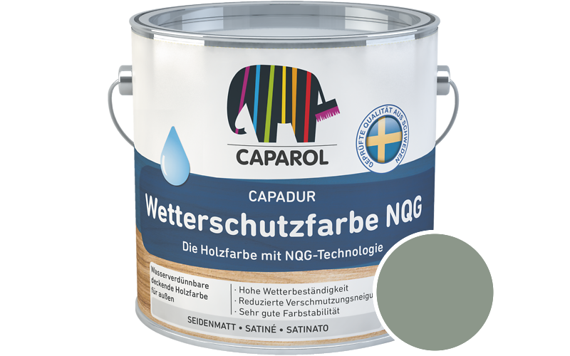 Caparol Capadur Wetterschutzfarbe NQG 750ml Holzfarbe fr auen / Getnt im Farbton Salbei 12