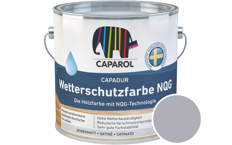 Caparol Capadur Wetterschutzfarbe NQG 5L Holzfarbe fr auen / Getnt im Farbton Saphir 25