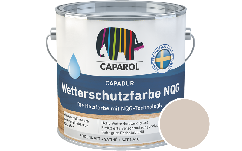 Caparol Capadur Wetterschutzfarbe NQG 750ml Holzfarbe fr auen / Getnt im Farbton Siena 50