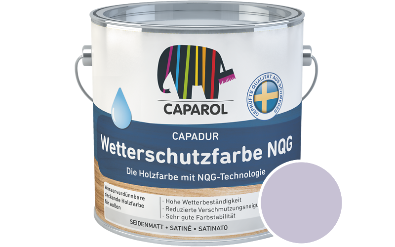 Caparol Capadur Wetterschutzfarbe NQG 750ml Holzfarbe fr auen / Getnt im Farbton Velvet 115