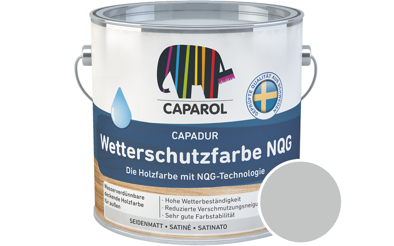 Caparol Capadur Wetterschutzfarbe NQG 2,5L Holzfarbe fr auen / Getnt im Farbton Venato 50