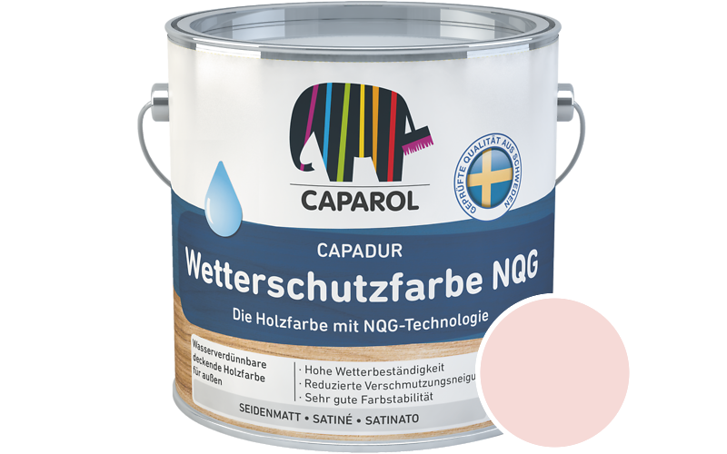 Caparol Capadur Wetterschutzfarbe NQG 2,5L Holzfarbe fr auen / Getnt im Farbton Venezia 25