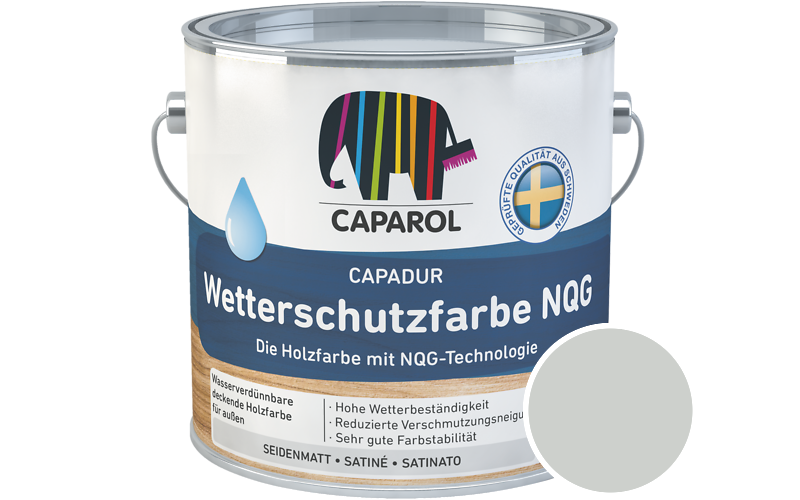 Caparol Capadur Wetterschutzfarbe NQG 2,5L Holzfarbe fr auen / Getnt im Farbton Verona 15