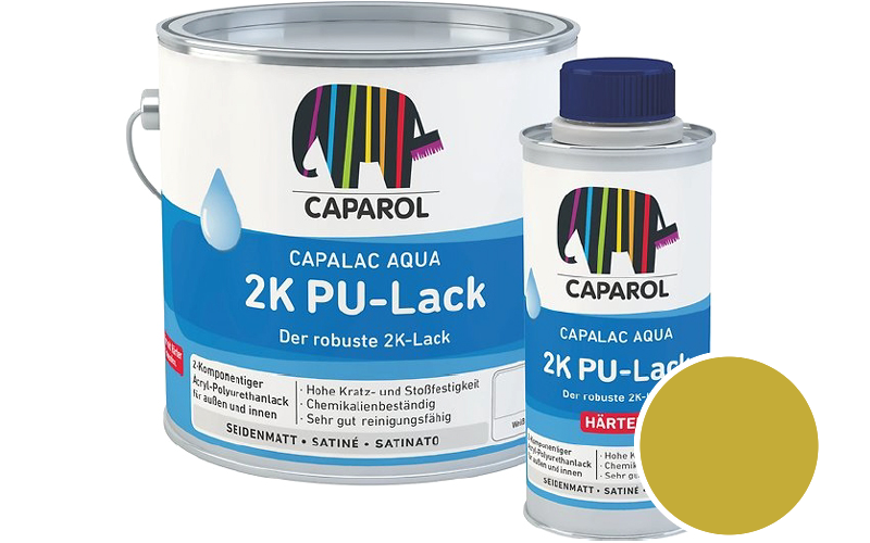 Caparol Capalac Aqua 2K PU-Lack 2,5L (inkl. H�rter) 2-Komponenten-Lack / Get�nt im Farbton Melisse 95
