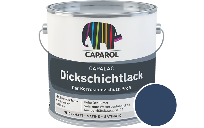 Caparol Capalac Dickschichtlack 750ml Lack / Getnt im Farbton Aqua 10