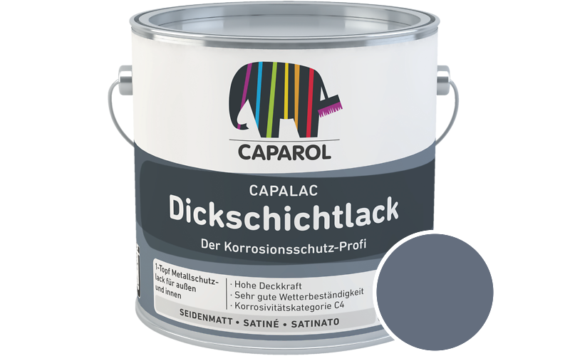 Caparol Capalac Dickschichtlack 2,5L Lack / Getnt im Farbton Aqua 25