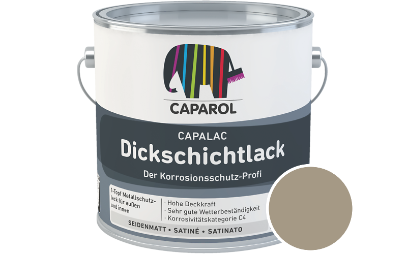 Caparol Capalac Dickschichtlack 2,5L Getnt im Farbton RAL 1035 Perlbeige (ohne Perleffekt)