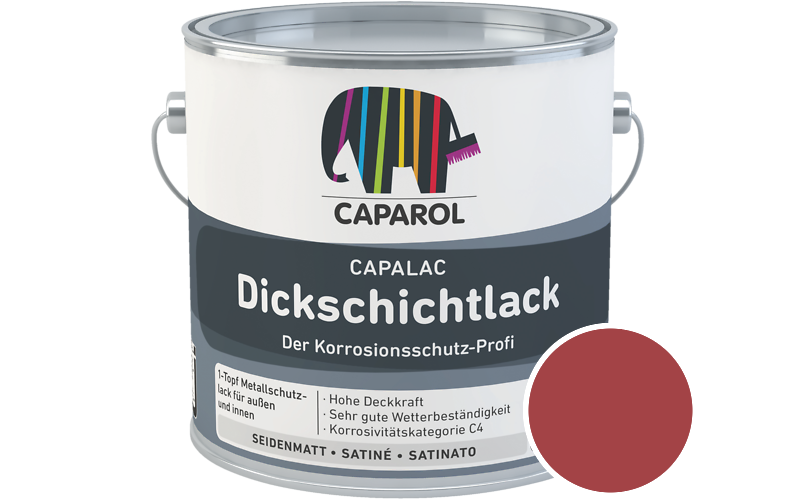 Caparol Capalac Dickschichtlack 750ml Lack / Getnt im Farbton RAL 3031 Orientrot