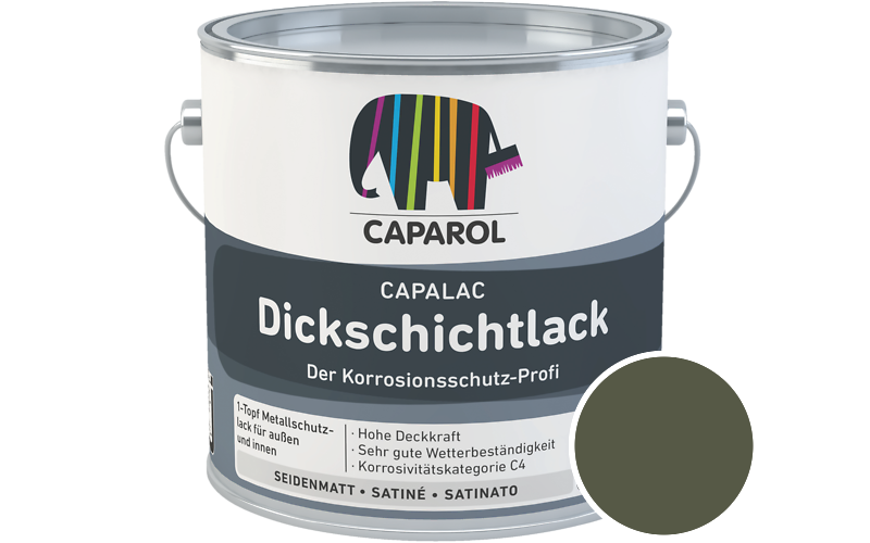 Caparol Capalac Dickschichtlack 2,5L Lack / Getnt im Farbton RAL 6003 Olivgrn