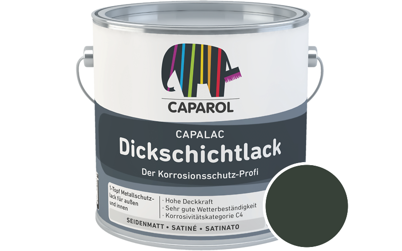 Caparol Capalac Dickschichtlack 750ml Lack / Get�nt im Farbton RAL 6009 Tannengr�n