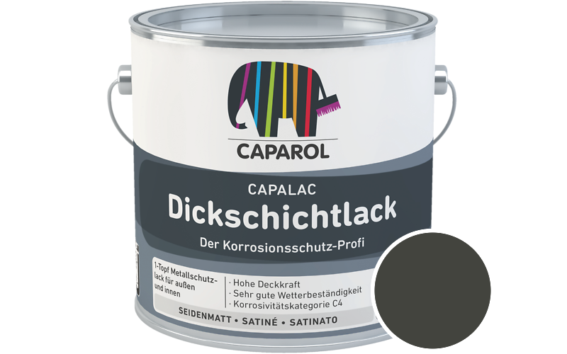 Caparol Capalac Dickschichtlack 750ml Lack / Getönt im Farbton RAL 6015 Schwarzoliv