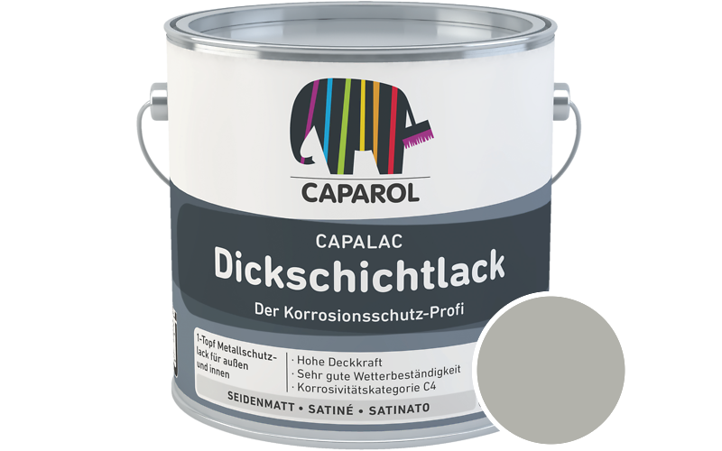 Caparol Capalac Dickschichtlack 750ml Lack / Getnt im Farbton RAL 7038 Achatgrau