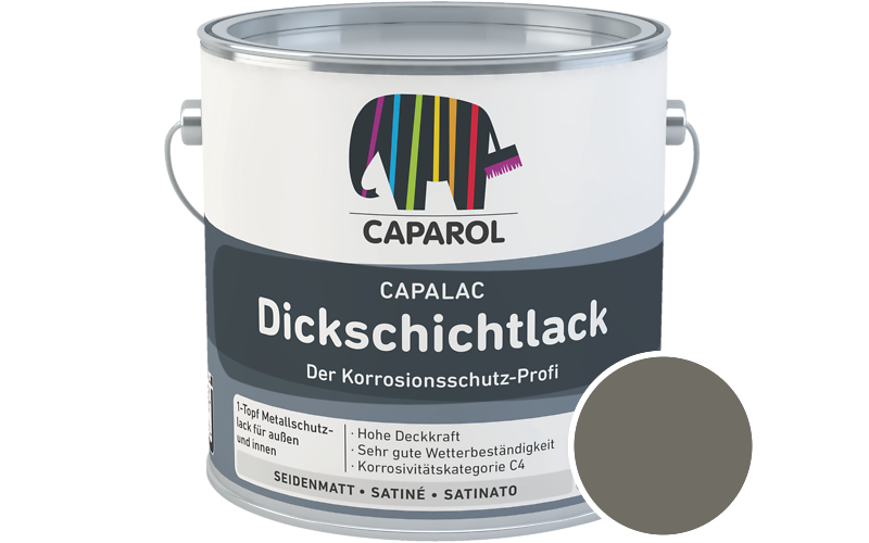 Caparol Capalac Dickschichtlack 750ml Lack / Getnt im Farbton RAL 7039 Quarzgrau