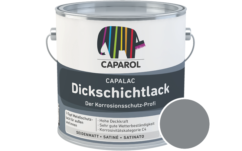 Caparol Capalac Dickschichtlack 750ml Lack / Getnt im Farbton RAL 7046 Telegrau 2