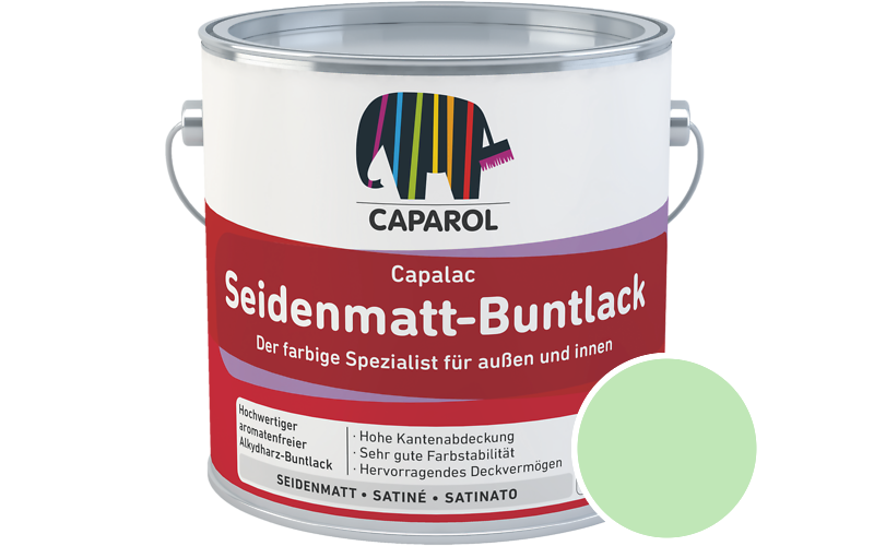 Caparol Capalac Seidenmatt-Buntlack 375ml Lack / Getnt im Farbton Agave 150