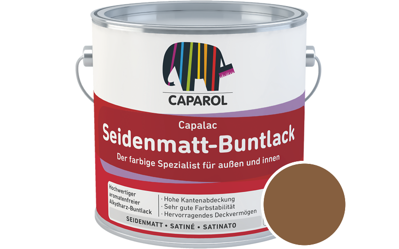 Caparol Capalac Seidenmatt-Buntlack 750ml Lack / Getnt im Farbton Amber 35