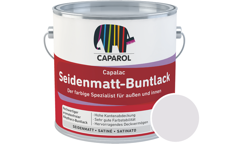 Caparol Capalac Seidenmatt-Buntlack 2,5L Lack / Getnt im Farbton Amethyst 90