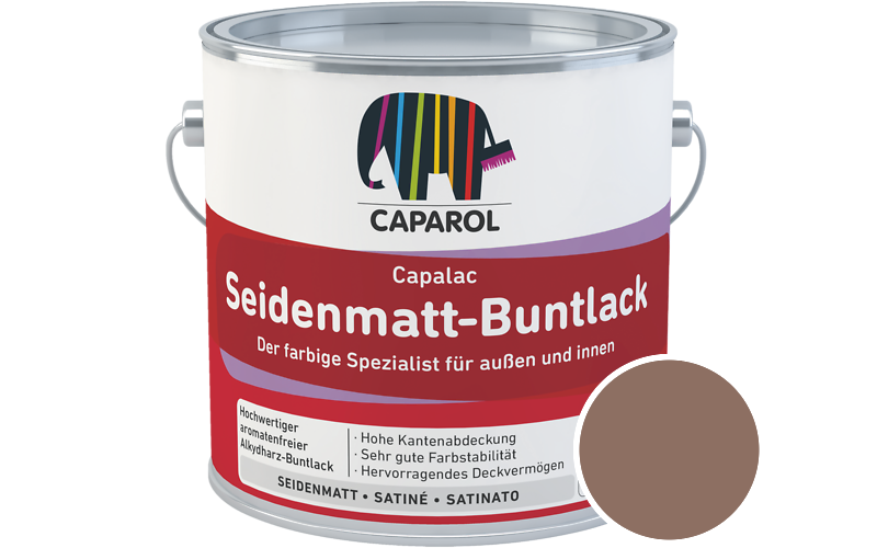 Caparol Capalac Seidenmatt-Buntlack 2,5L Lack / Getnt im Farbton Aprico 35