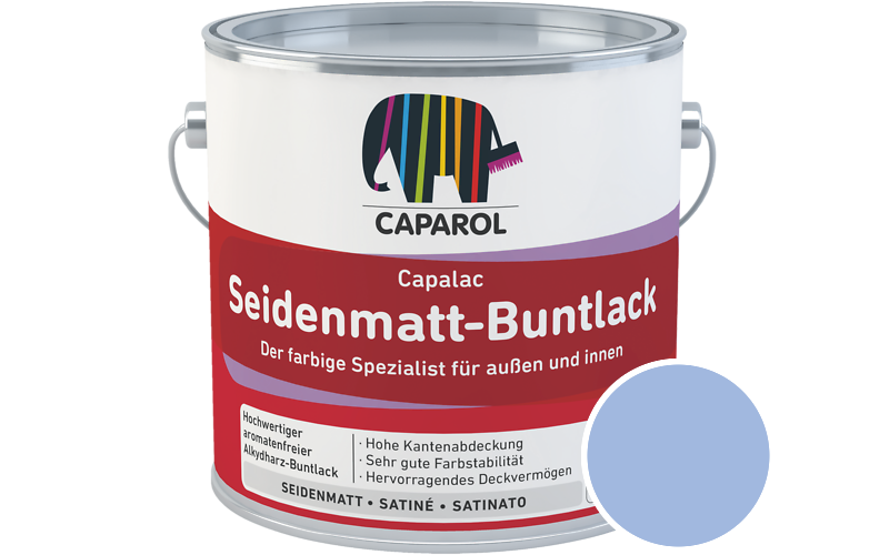 Caparol Capalac Seidenmatt-Buntlack 750ml Lack / Getnt im Farbton Aquarell 105