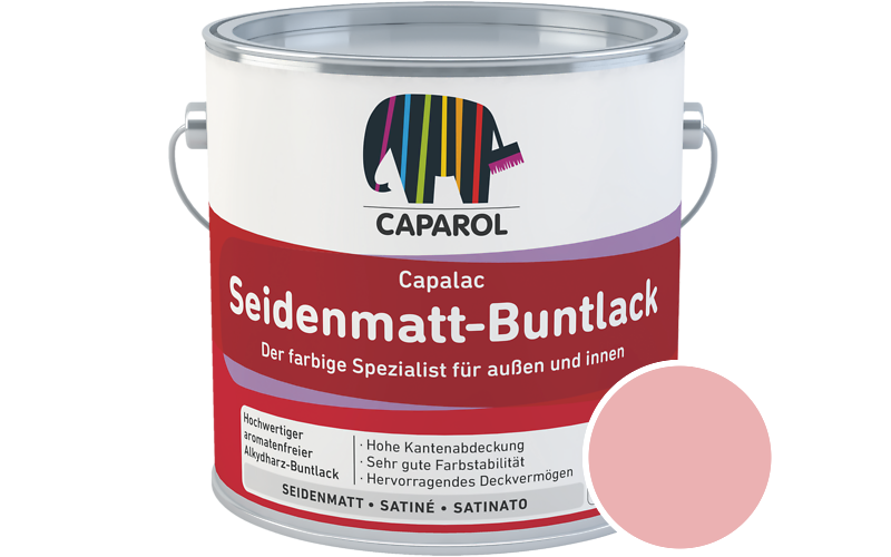 Caparol Capalac Seidenmatt-Buntlack 750ml Lack / Getnt im Farbton Ara 15