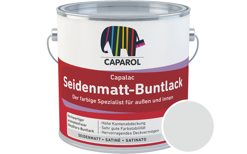 Caparol Capalac Seidenmatt-Buntlack 2,5L Lack / Getnt im Farbton Arctis 30