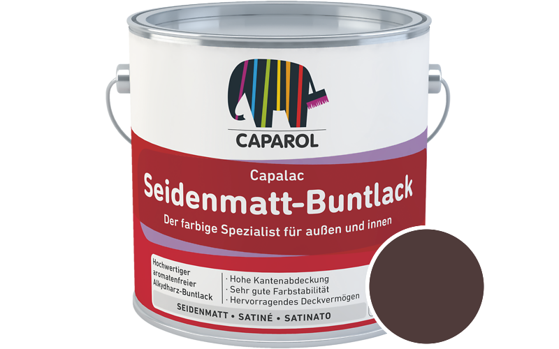 Caparol Capalac Seidenmatt-Buntlack 750ml Lack / Getnt im Farbton Barolo 5