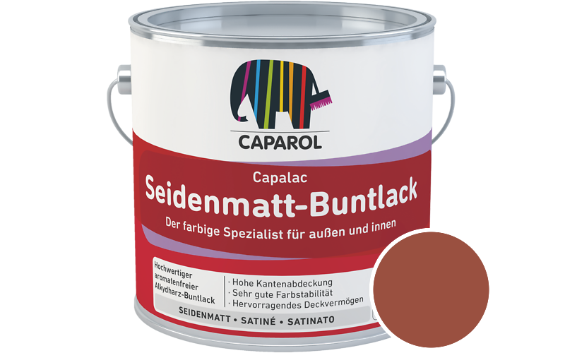 Caparol Capalac Seidenmatt-Buntlack 2,5L Lack / Getnt im Farbton Cameo 125