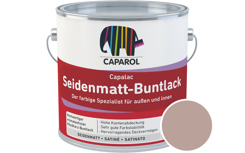 Caparol Capalac Seidenmatt-Buntlack 2,5L Lack / Getnt im Farbton Cameo 45