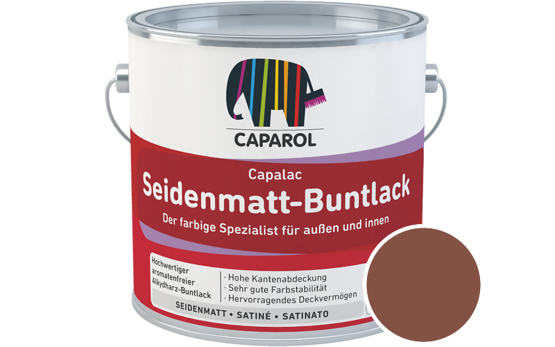 Caparol Capalac Seidenmatt-Buntlack 2,5L Lack / Getnt im Farbton Cameo 95