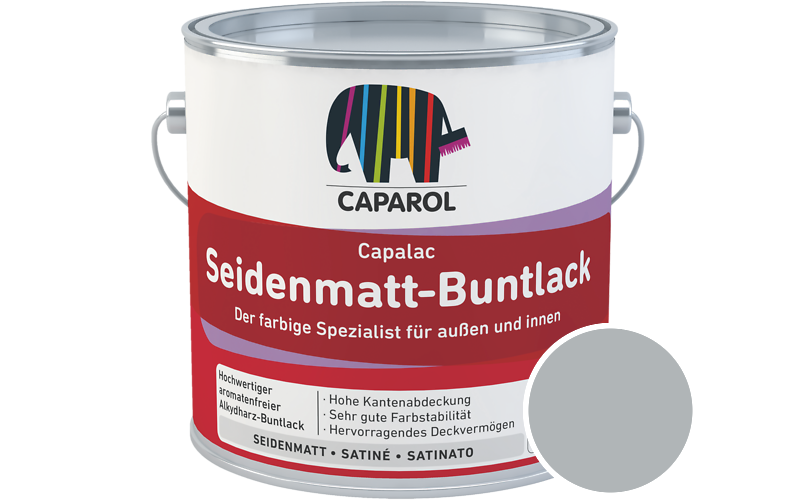 Caparol Capalac Seidenmatt-Buntlack 2,5L Lack / Getnt im Farbton Coelin 5