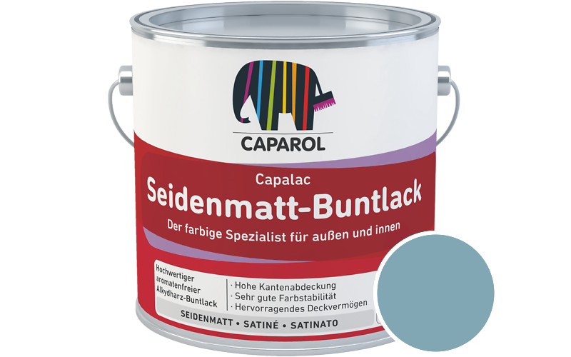 Caparol Capalac Seidenmatt-Buntlack 2,5L Lack / Getnt im Farbton Coelin 65