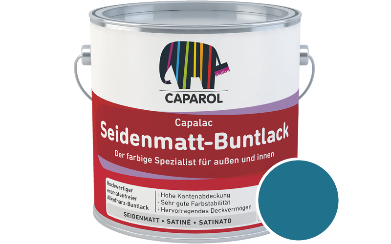 Caparol Capalac Seidenmatt-Buntlack 750ml Lack / Getnt im Farbton Coelin 95