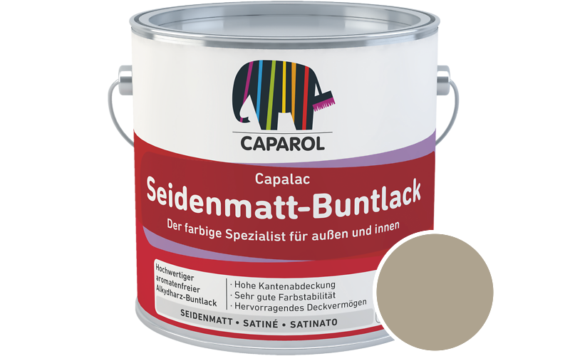 Caparol Capalac Seidenmatt-Buntlack 750ml Lack / Getnt im Farbton Curcuma 20
