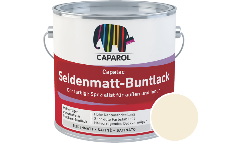 Caparol Capalac Seidenmatt-Buntlack 2,5L Lack / Getnt im Farbton Curry 60