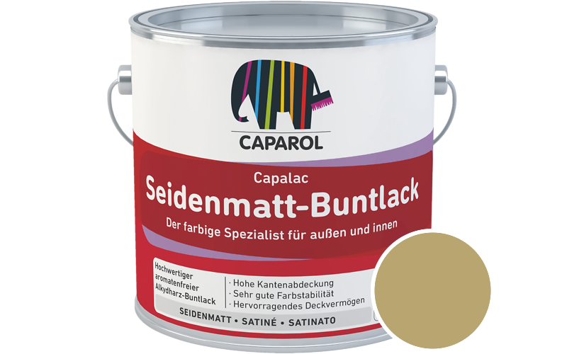 Caparol Capalac Seidenmatt-Buntlack 375ml Lack / Getnt im Farbton Curry 65