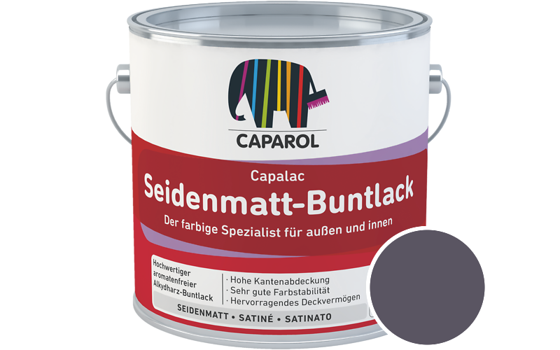 Caparol Capalac Seidenmatt-Buntlack 2,5L Lack / Getnt im Farbton Diva 20