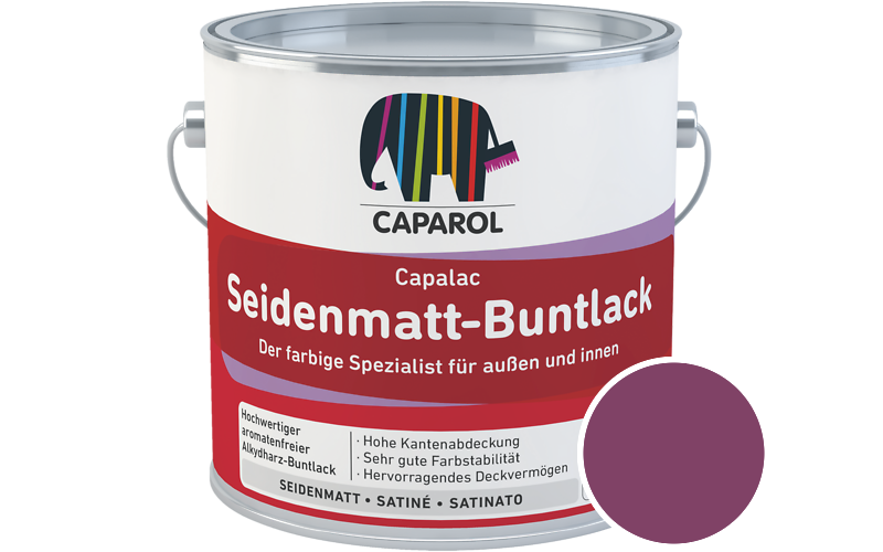 Caparol Capalac Seidenmatt-Buntlack 750ml Lack / Getnt im Farbton Diva 30