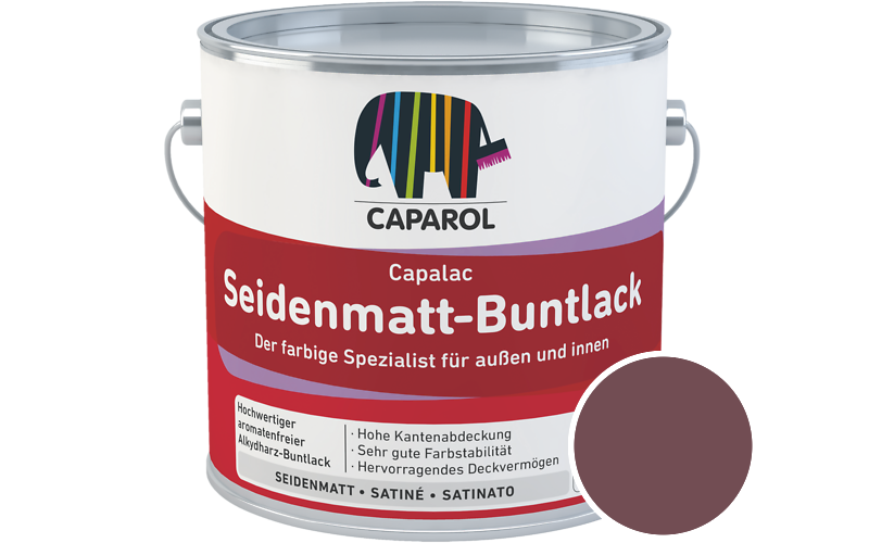 Caparol Capalac Seidenmatt-Buntlack 2,5L Lack / Getnt im Farbton Elsass 0