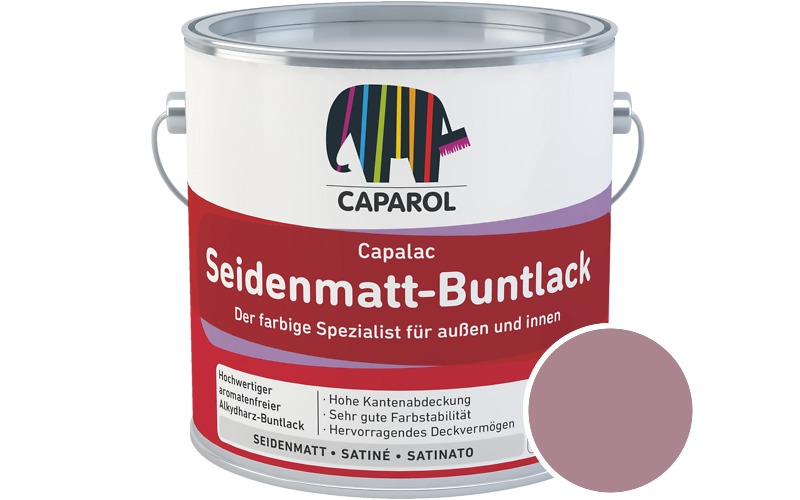 Caparol Capalac Seidenmatt-Buntlack 375ml Lack / Getnt im Farbton Flamenco 105