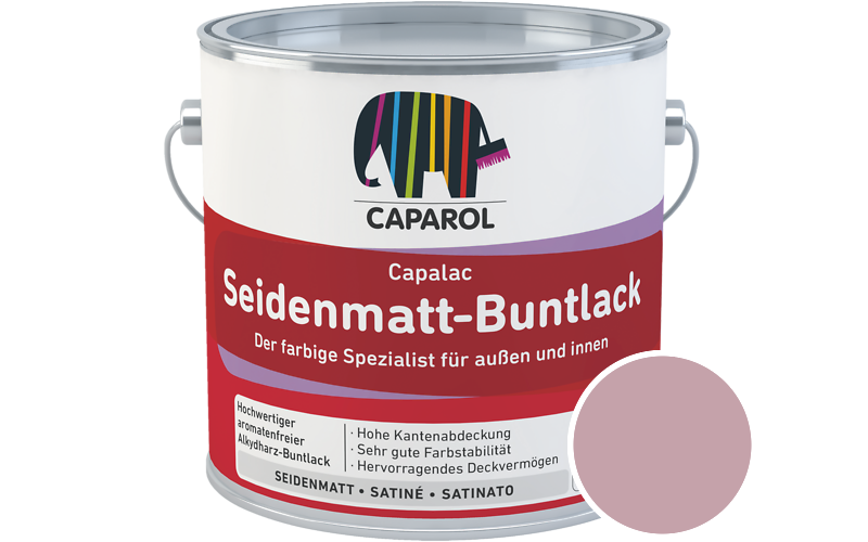 Caparol Capalac Seidenmatt-Buntlack 750ml Lack / Getnt im Farbton Flamenco 110