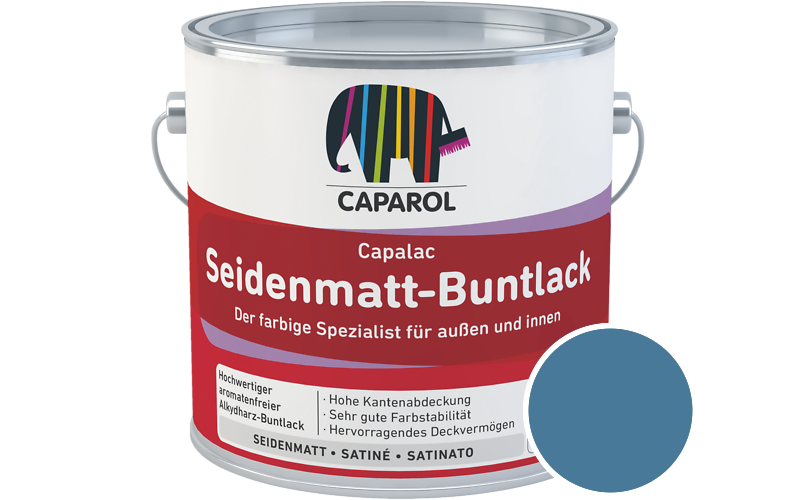 Caparol Capalac Seidenmatt-Buntlack 750ml Lack / Getnt im Farbton Lago 100