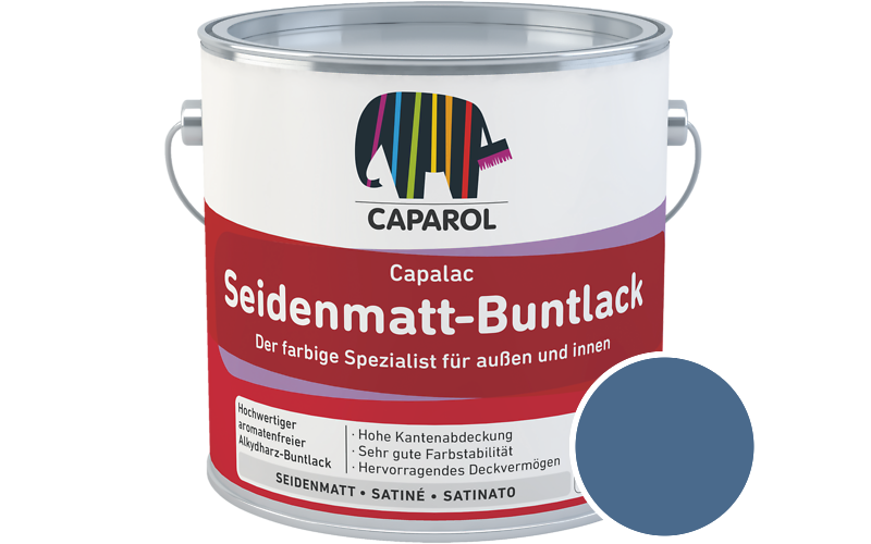 Caparol Capalac Seidenmatt-Buntlack 750ml Lack / Getnt im Farbton Lazur 160