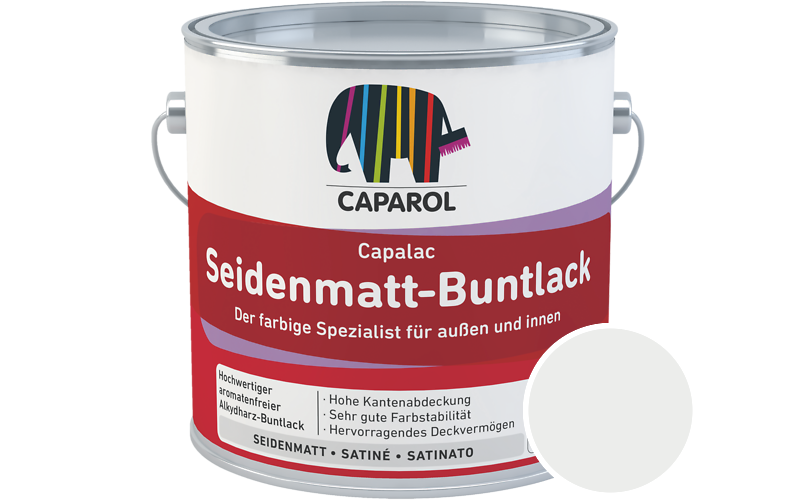 Caparol Capalac Seidenmatt-Buntlack 375ml Lack / Getnt im Farbton Lazur 60