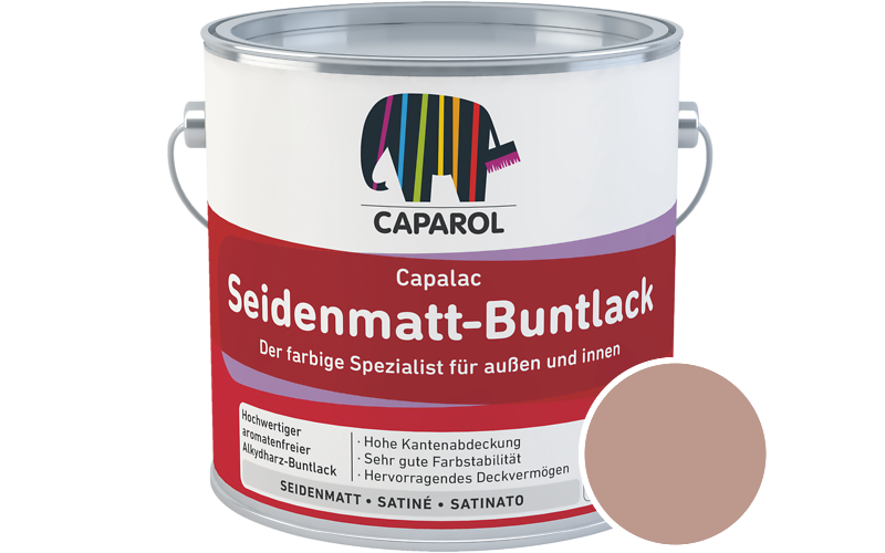 Caparol Capalac Seidenmatt-Buntlack 750ml Lack / Getnt im Farbton Magma 80