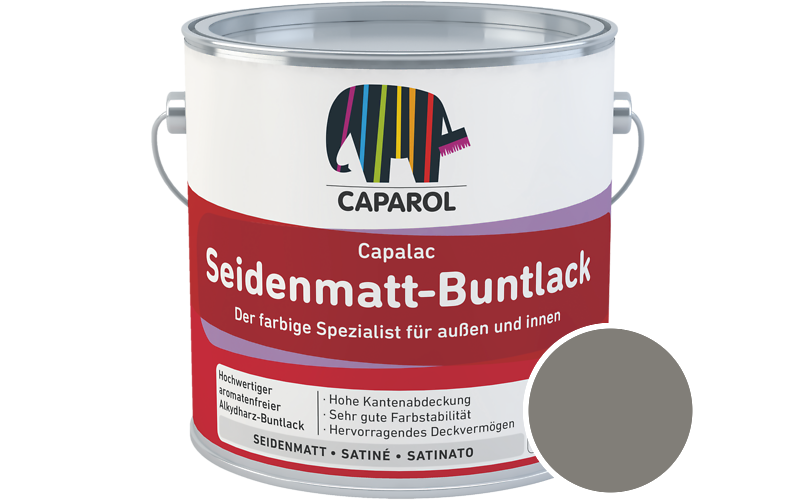 Caparol Capalac Seidenmatt-Buntlack 2,5L Lack / Getnt im Farbton Mai 10