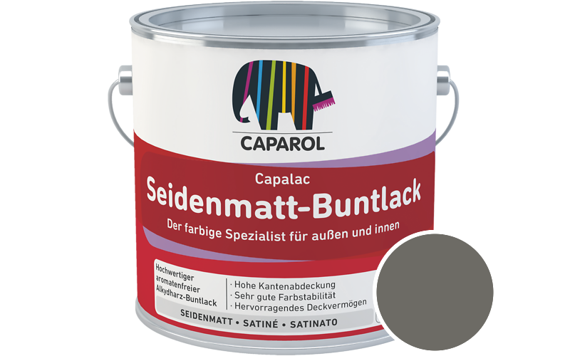Caparol Capalac Seidenmatt-Buntlack 2,5L Lack / Getnt im Farbton Mai 5